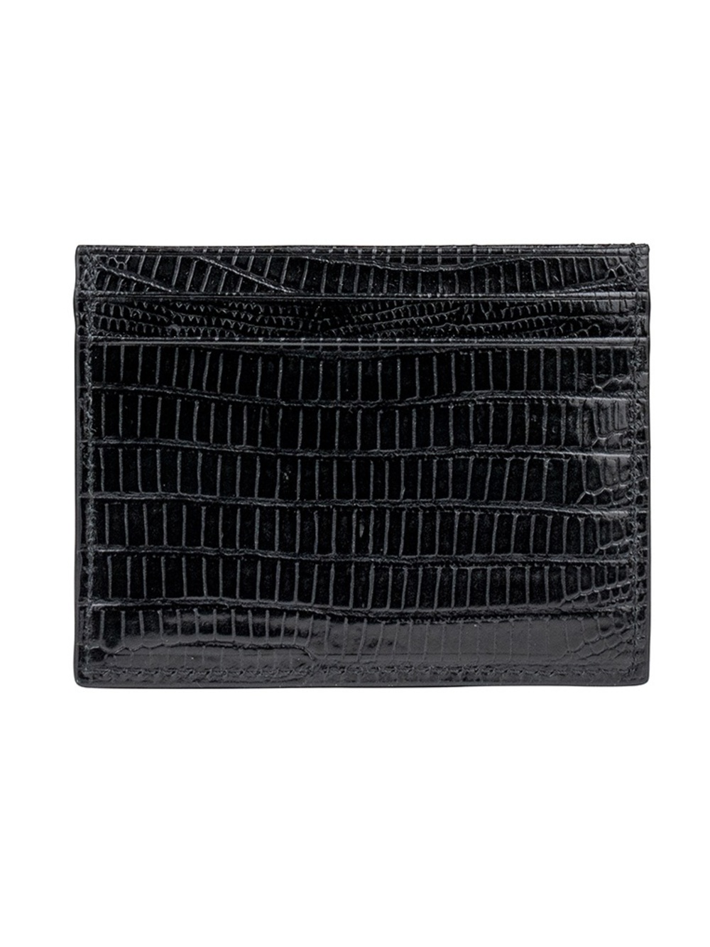 Christian Louboutin Logo Appliquéd Lizard Effect Glossed Leather Cardholder NWT - Picture 2 of 9